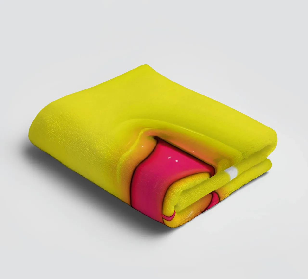 Bubblegum Inflate Initials P Green towel by Malou-Studio