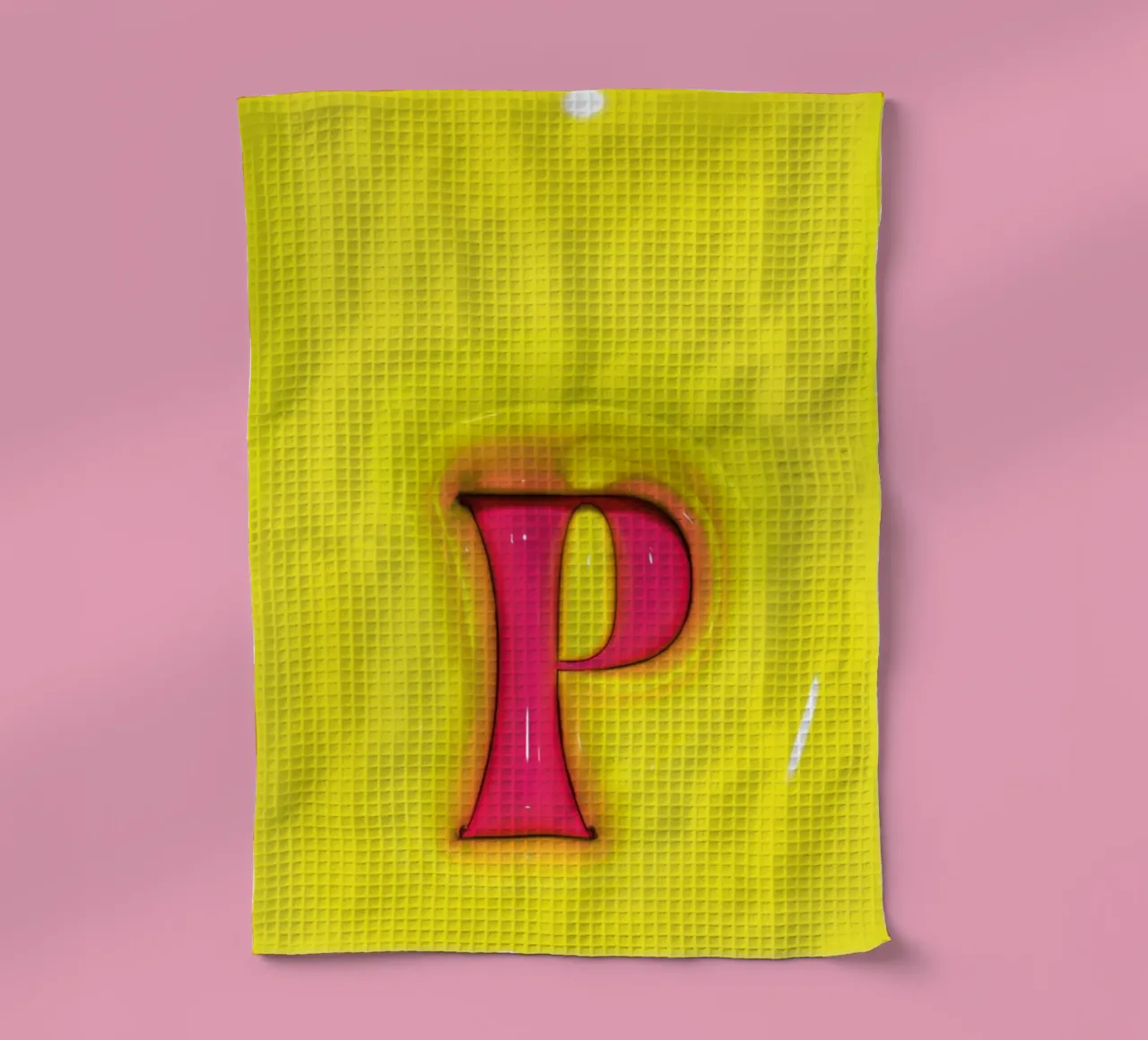 Bubblegum Gonflable Initiales P Vert torchon de Malou-Studio