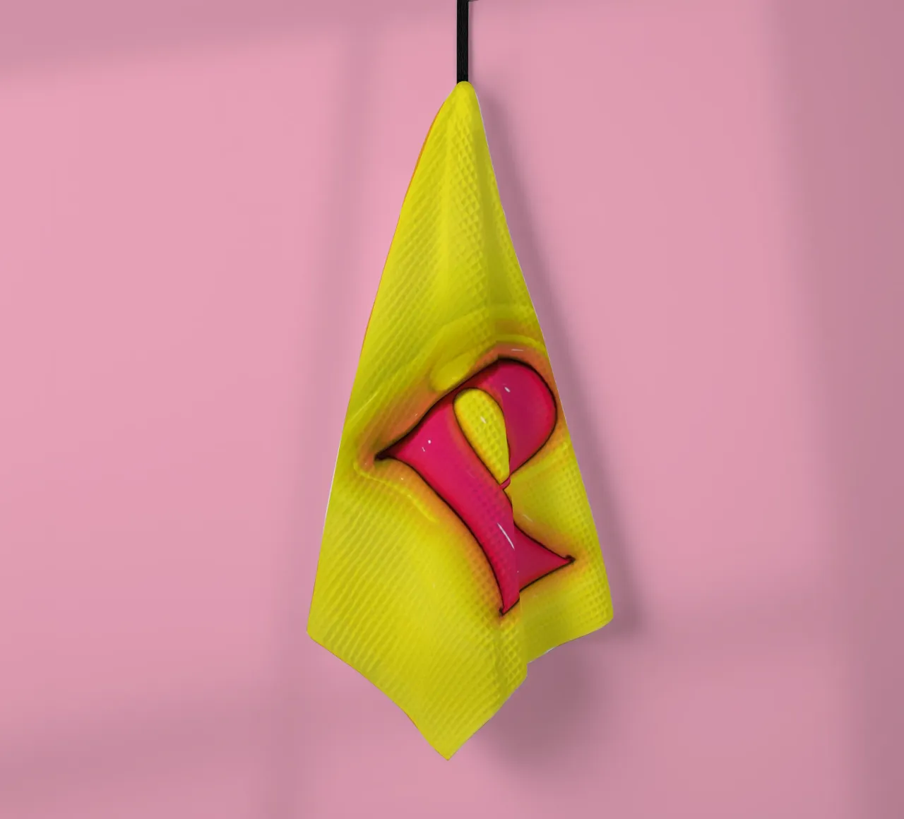 Bubblegum Gonflable Initiales P Vert torchon de Malou-Studio