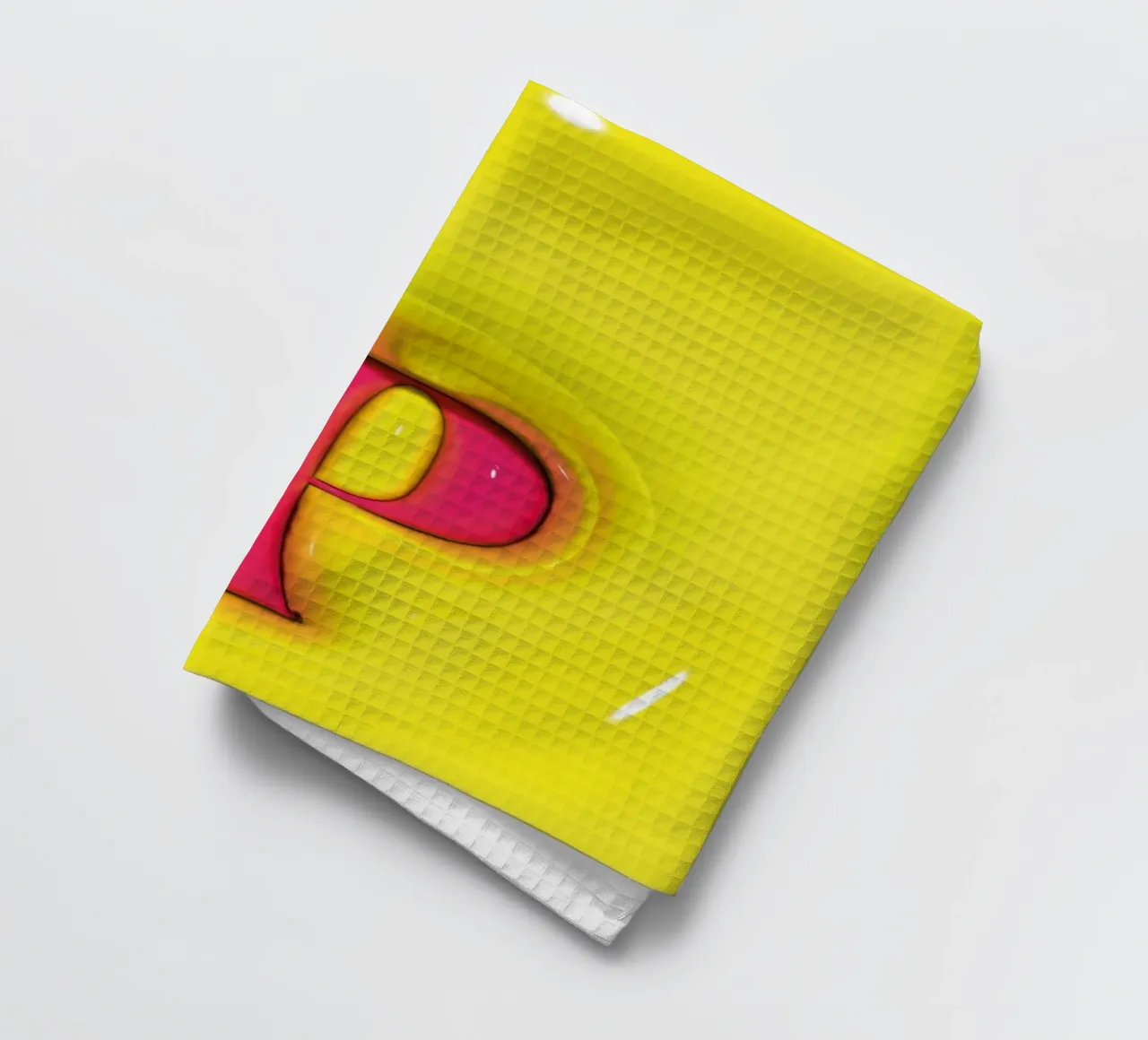 Bubblegum Gonflable Initiales P Vert torchon de Malou-Studio