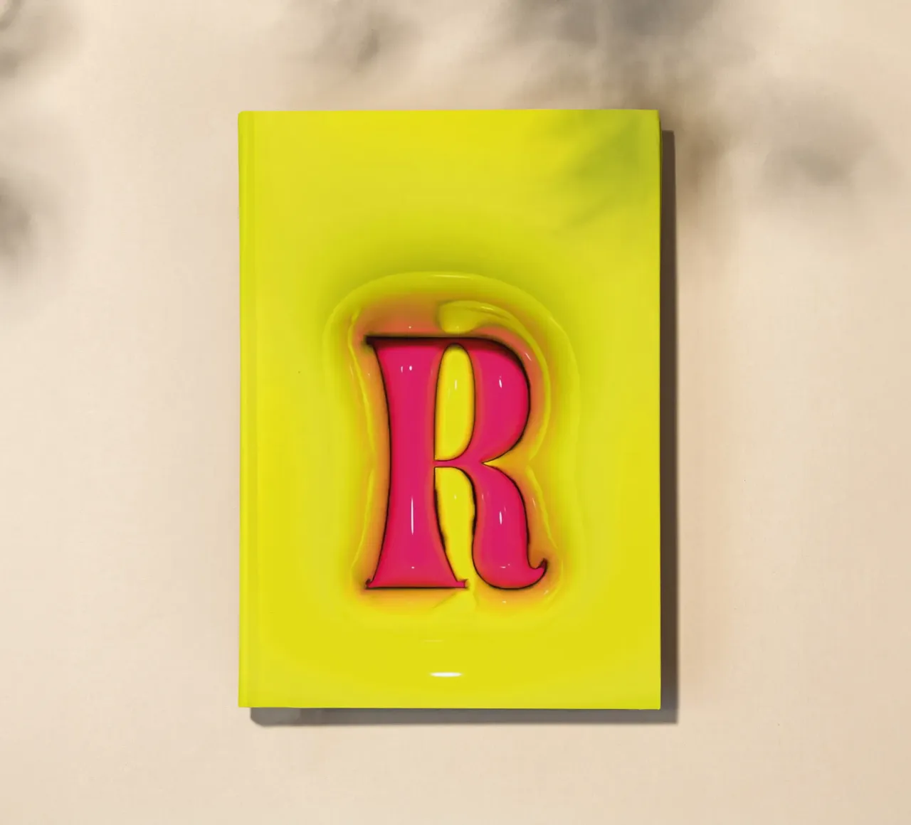 Bubblegum Inflate Initials R Green notebook by Malou-Studio