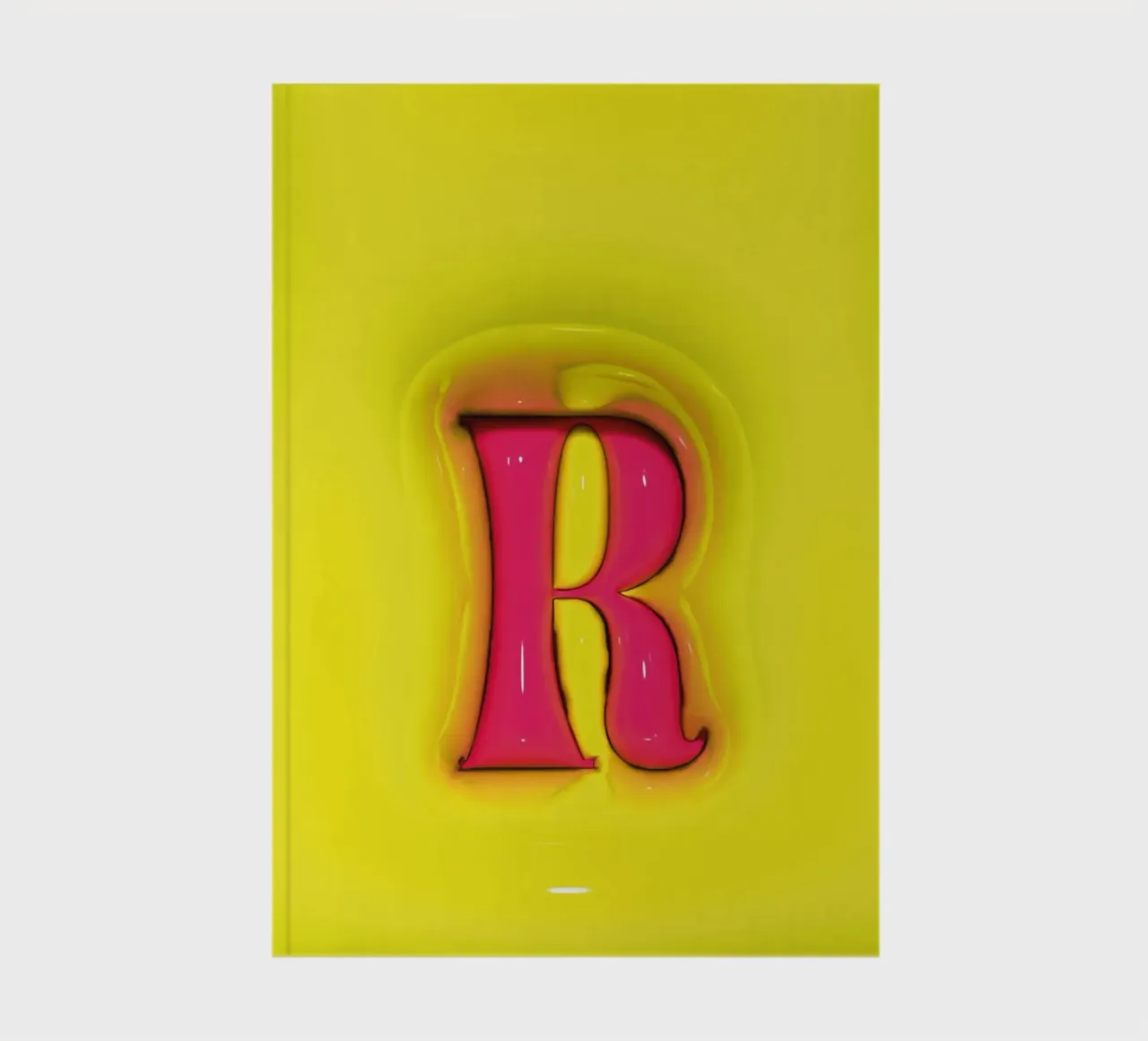 Bubblegum Inflate Initials R Green notebook by Malou-Studio