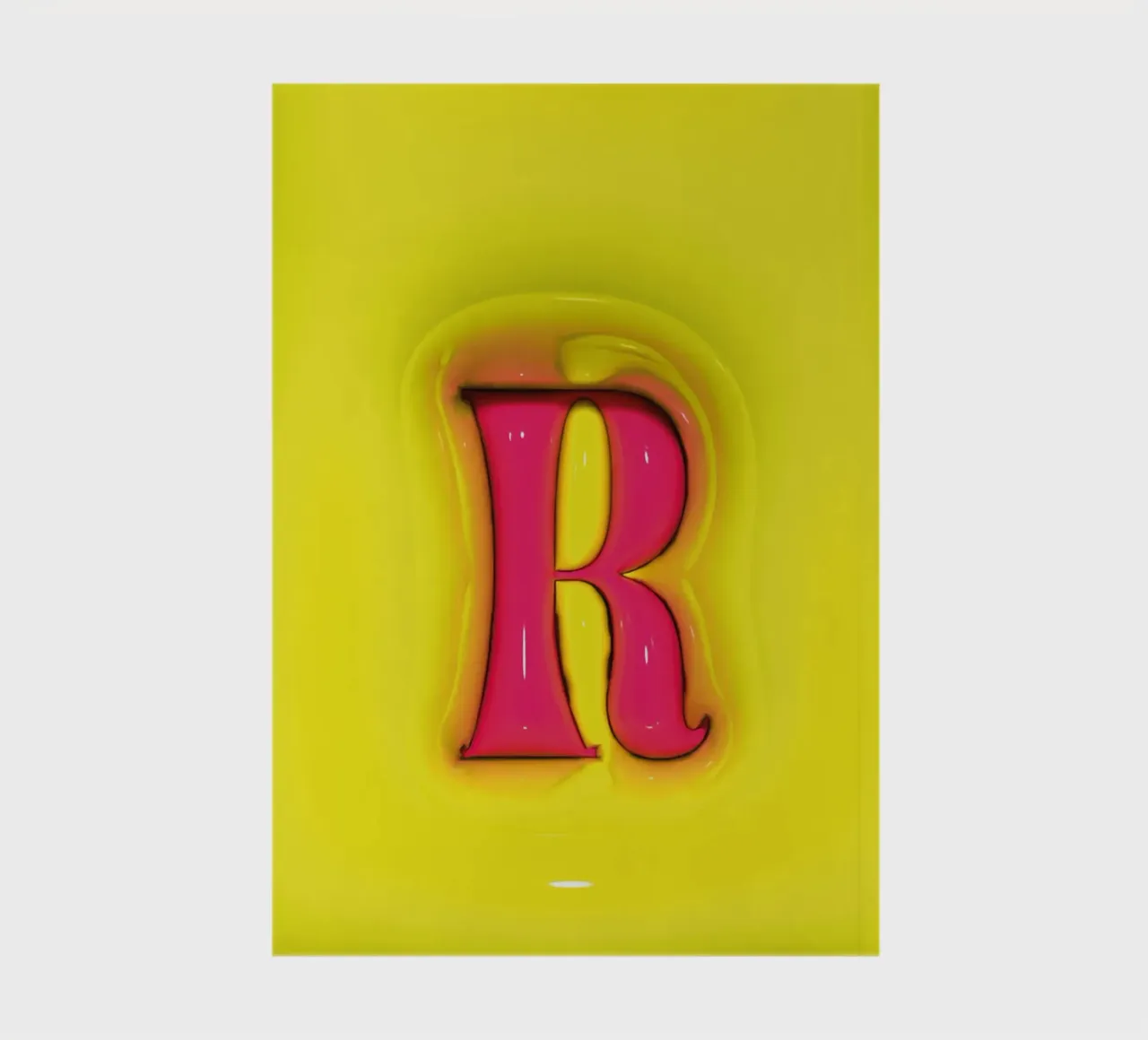 Bubblegum Inflate Initials R Green notebook by Malou-Studio