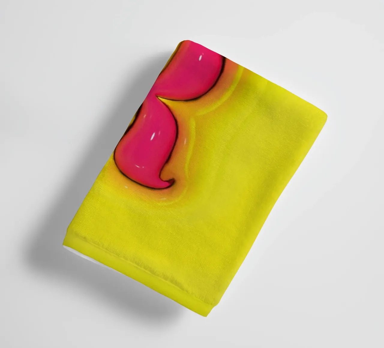 Bubblegum Inflate Initials R Green towel by Malou-Studio