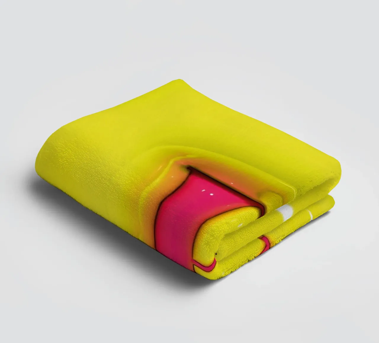 Bubblegum Inflate Initials R Green towel by Malou-Studio