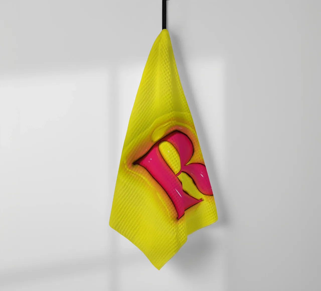 Bubblegum Gonflable Initiales R Vert torchon de Malou-Studio