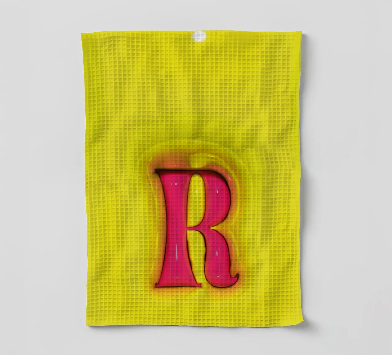 Bubblegum Gonflable Initiales R Vert torchon de Malou-Studio