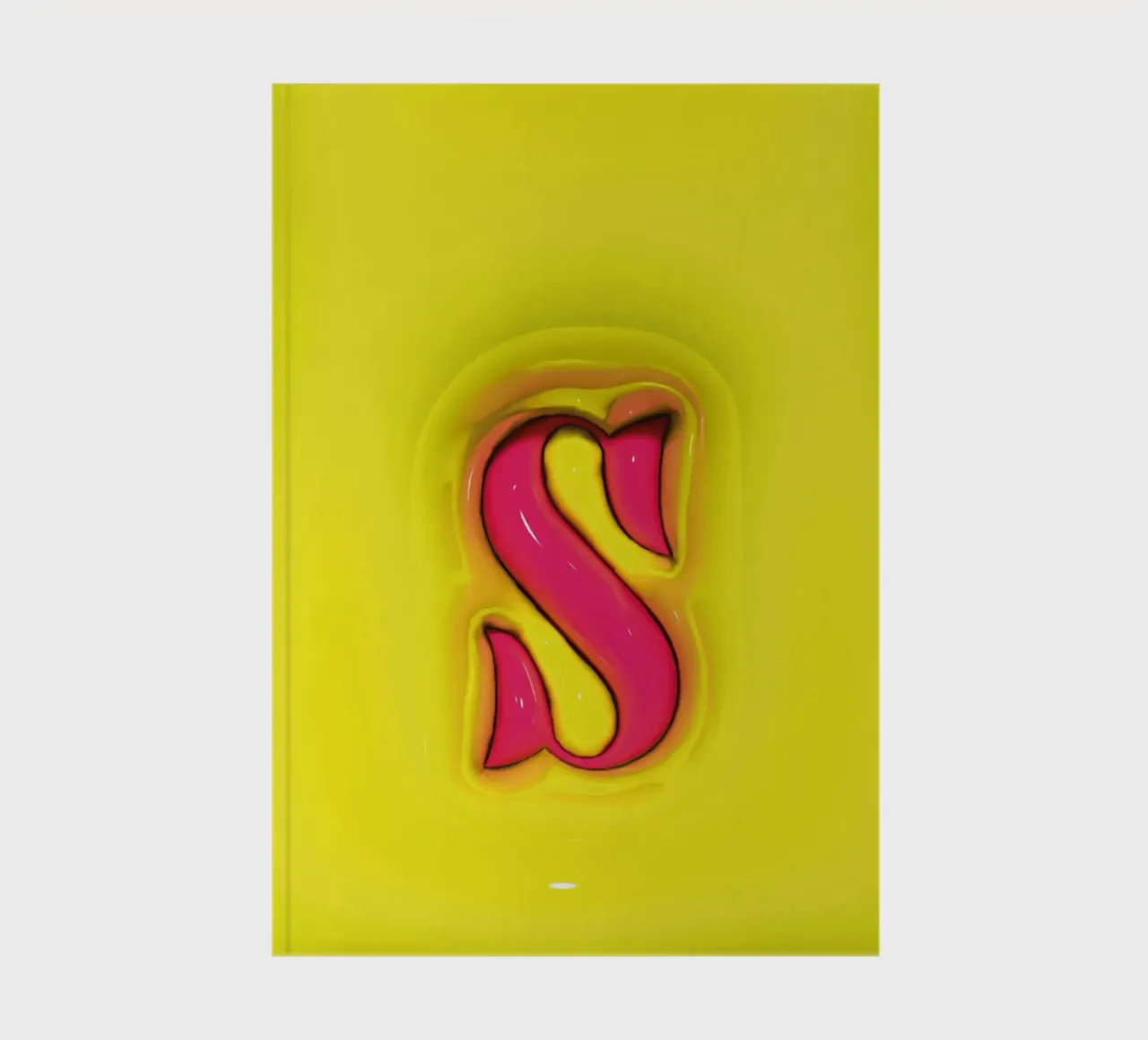 Bubblegum Inflate Initials S Green notebook by Malou-Studio