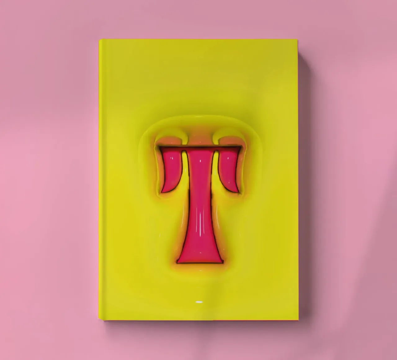 Bubblegum Inflate Initials T Green notebook by Malou-Studio