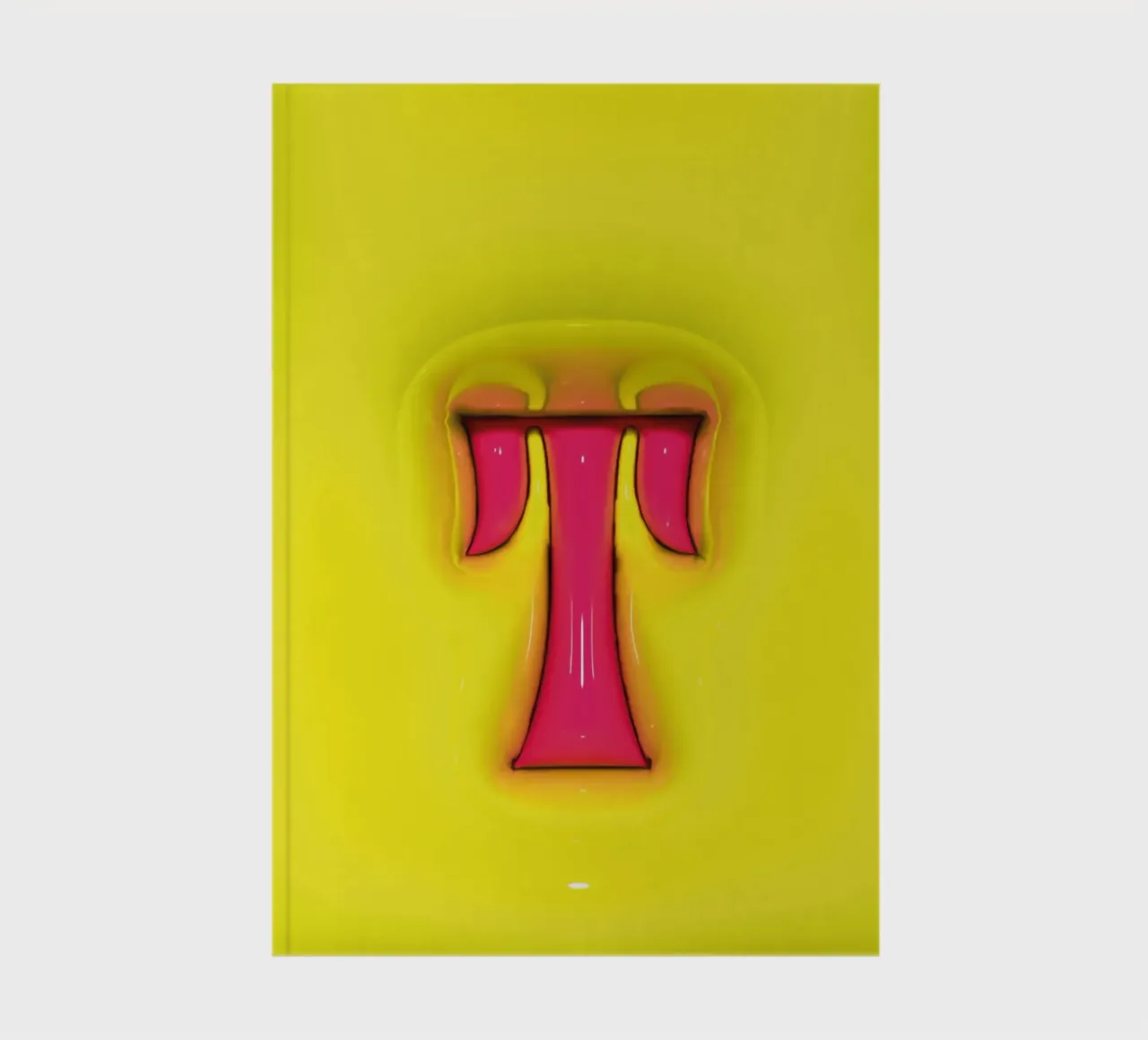 Bubblegum Inflate Initials T Green notebook by Malou-Studio