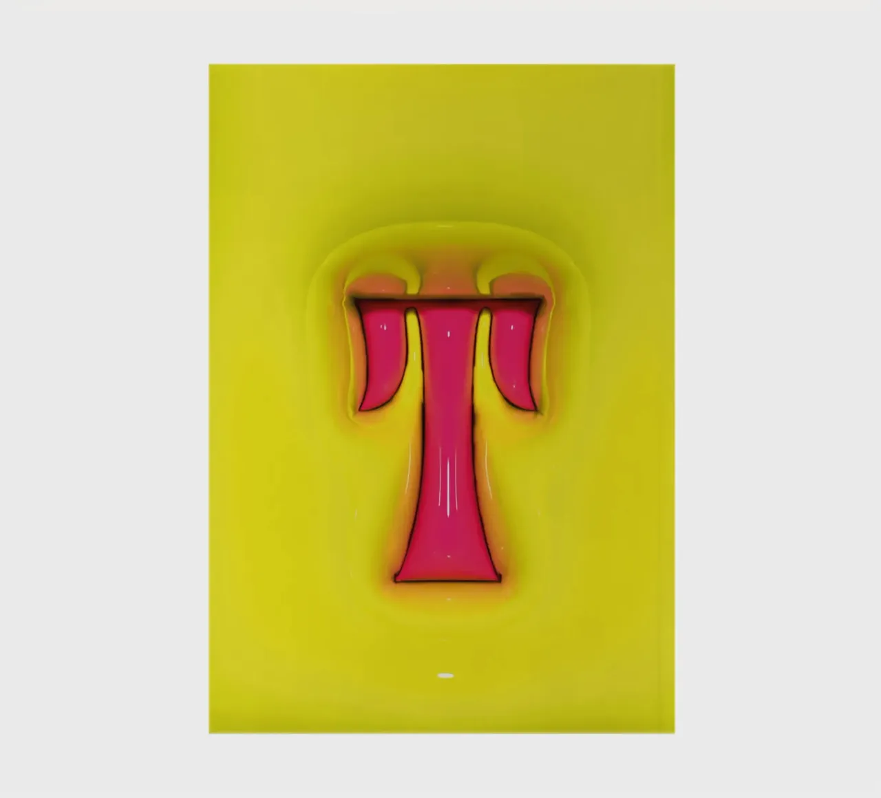 Bubblegum Inflate Initials T Green notebook by Malou-Studio