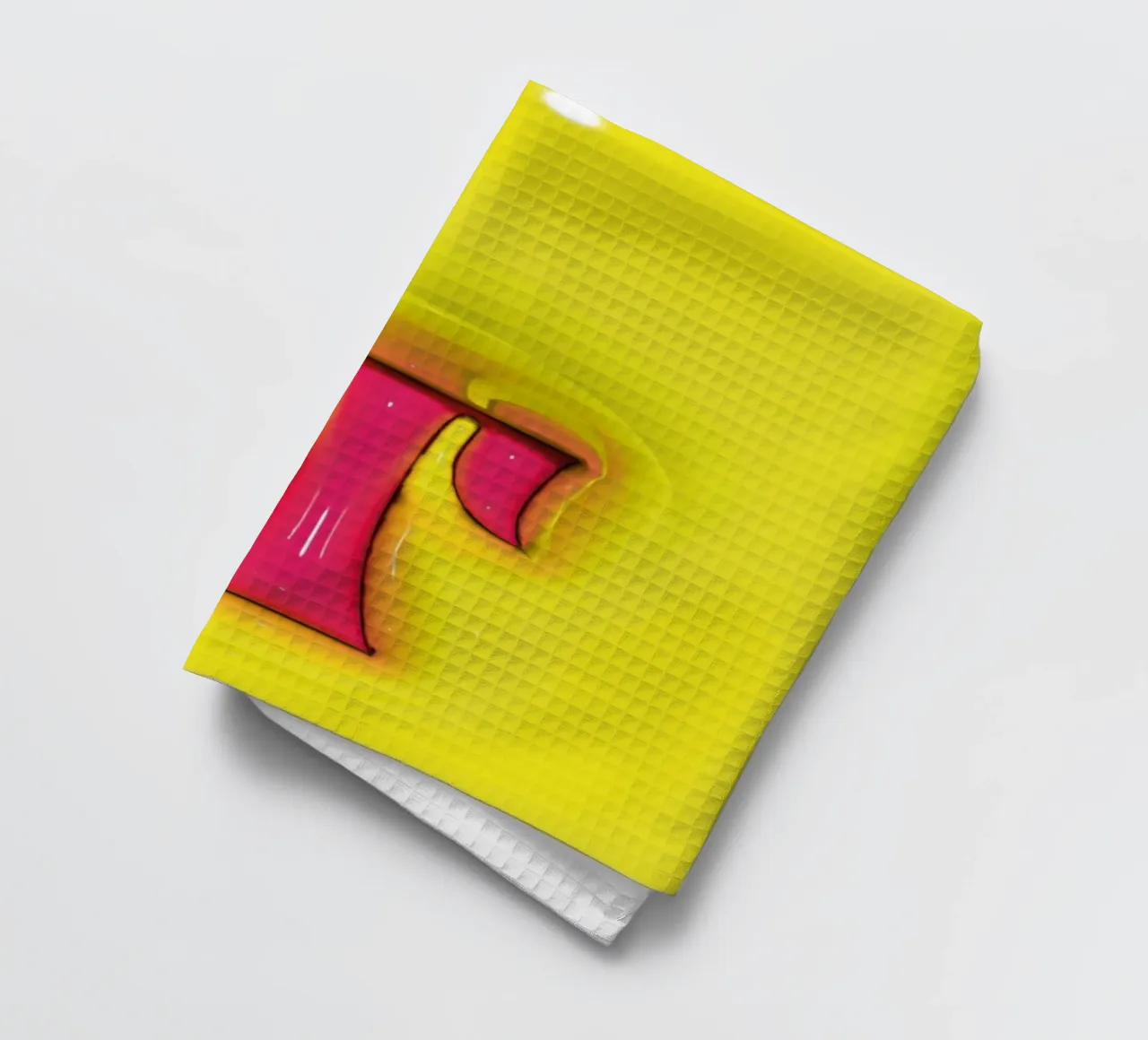 Bubblegum Inflate Initials T Green torchon de Malou-Studio