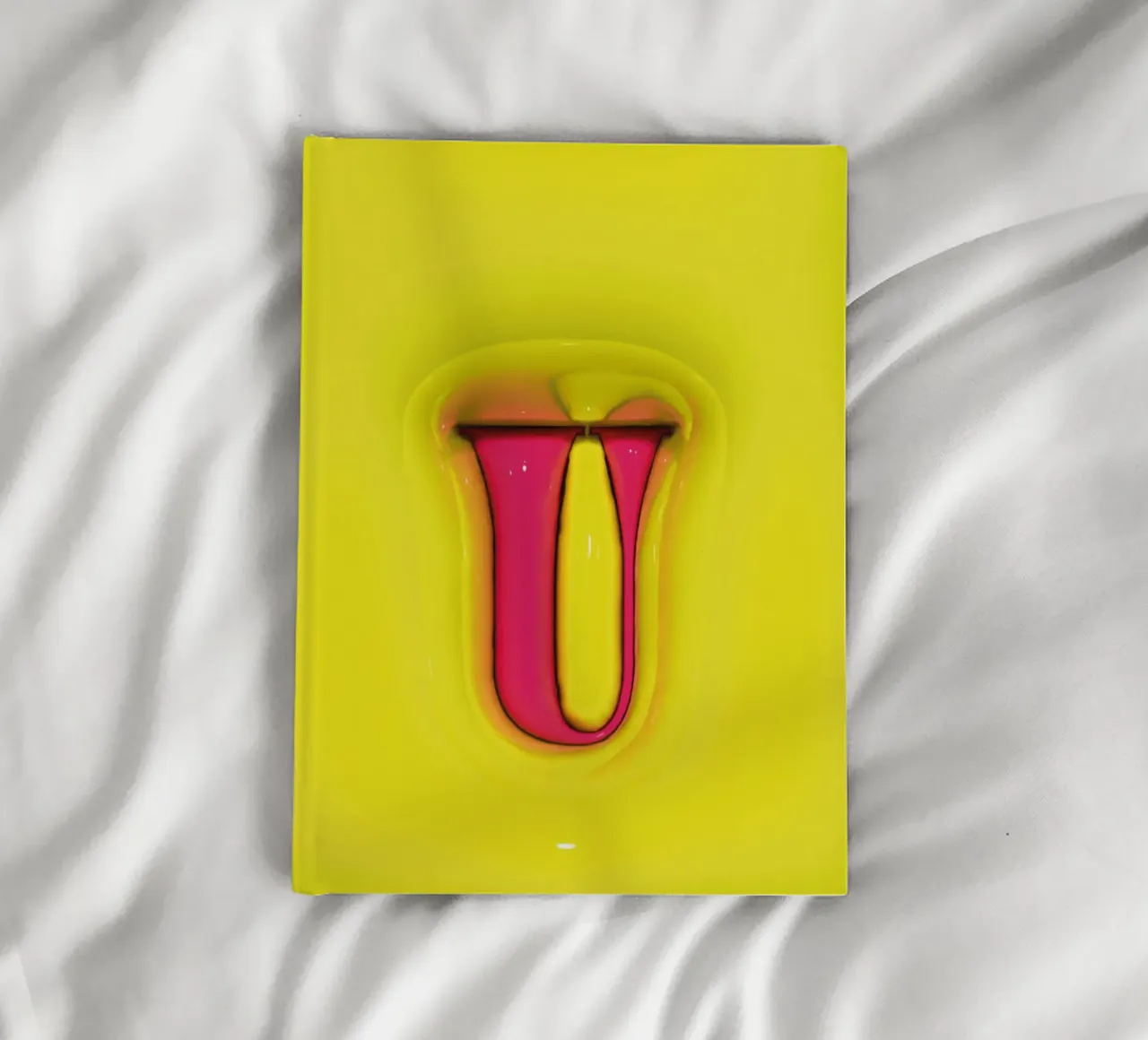 Bubblegum Inflate Initials U Green notebook by Malou-Studio