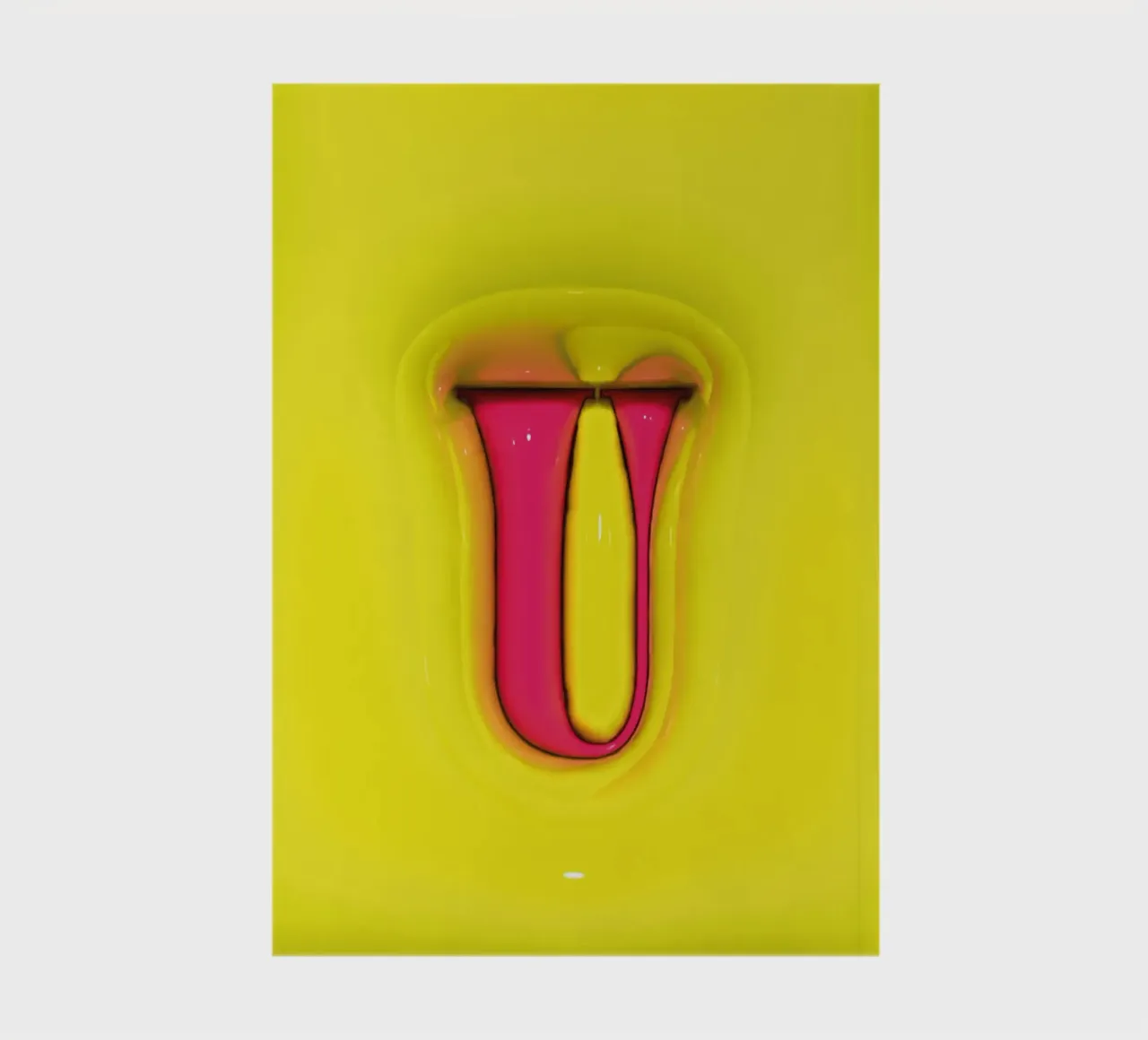 Bubblegum Inflate Initials U Green notebook by Malou-Studio