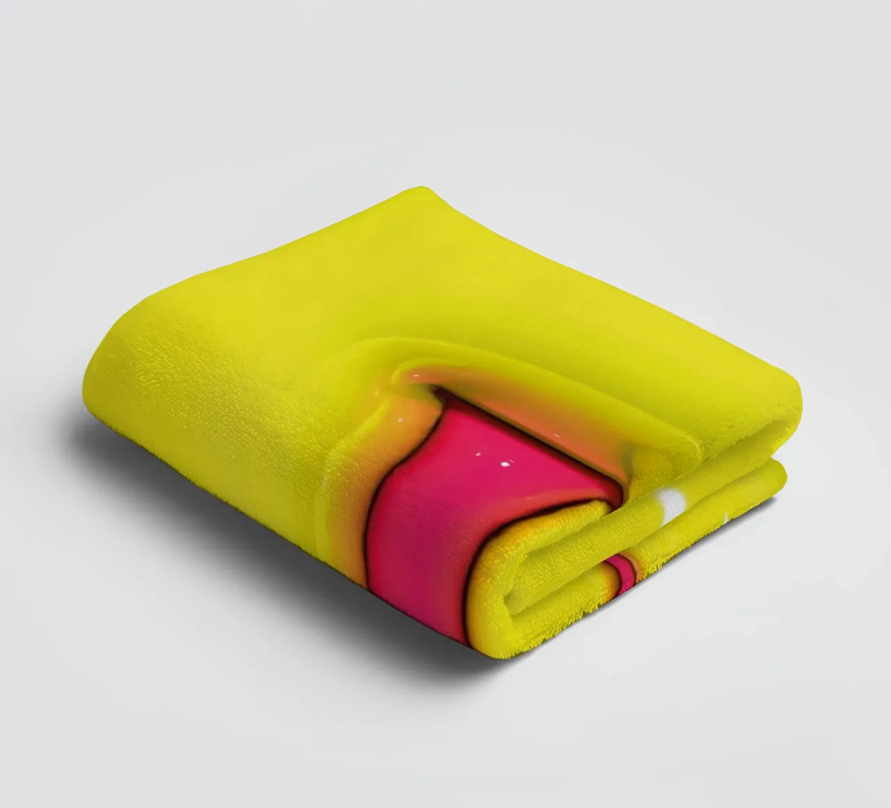 Bubblegum Inflate Initials U Green towel by Malou-Studio