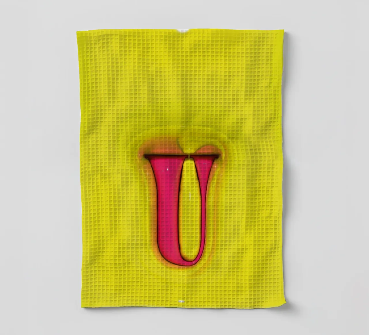 Bubblegum Gonflable Initiales U Vert torchon de Malou-Studio