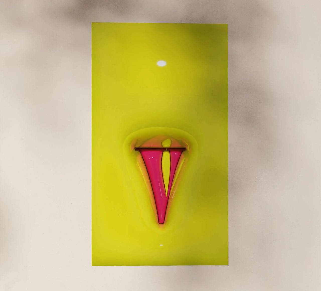 Bubblegum Inflate Initials V Green pellicola backlit da Malou-Studio
