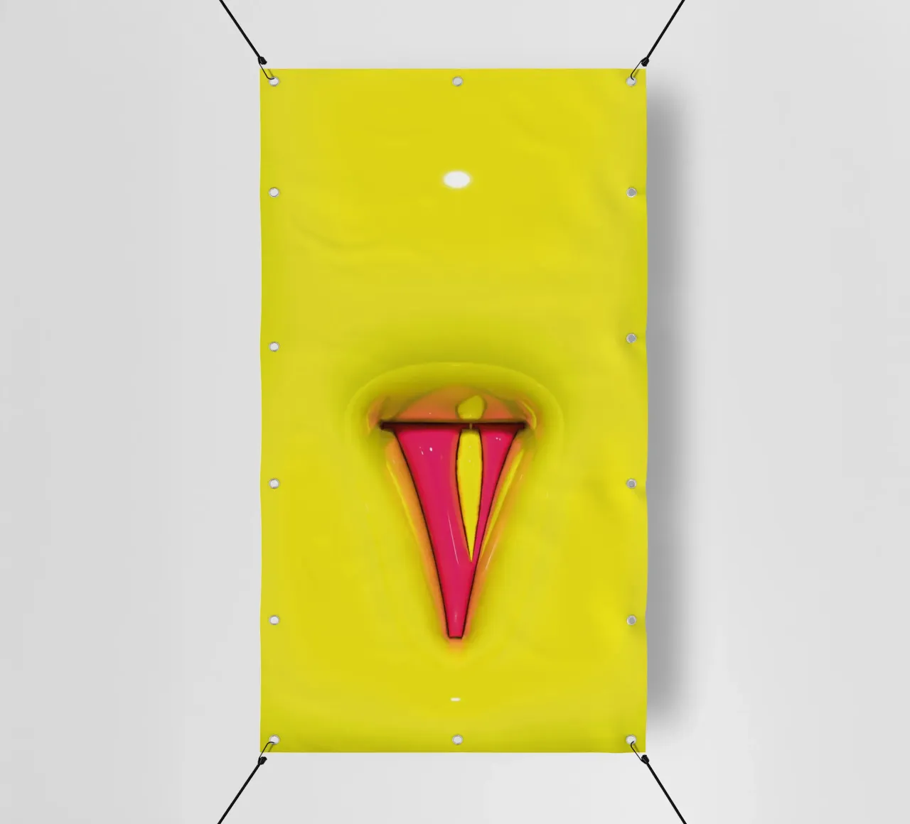 Bubblegum Inflate Initials V Green telo in pvc da Malou-Studio