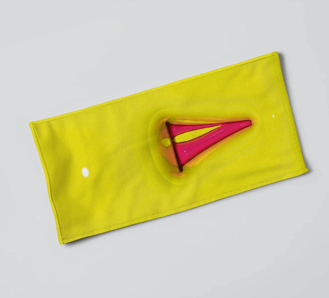 Bubblegum Inflate Initials V Green Handtuch von Malou-Studio