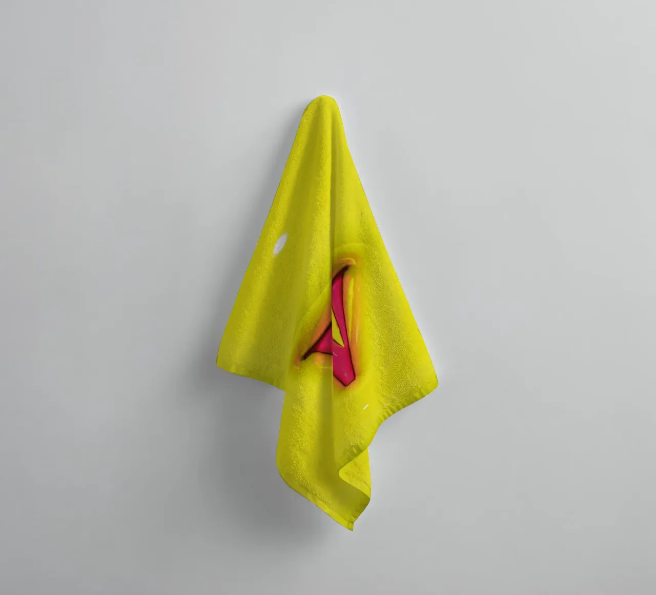 Bubblegum Inflate Initials V Green Handtuch von Malou-Studio