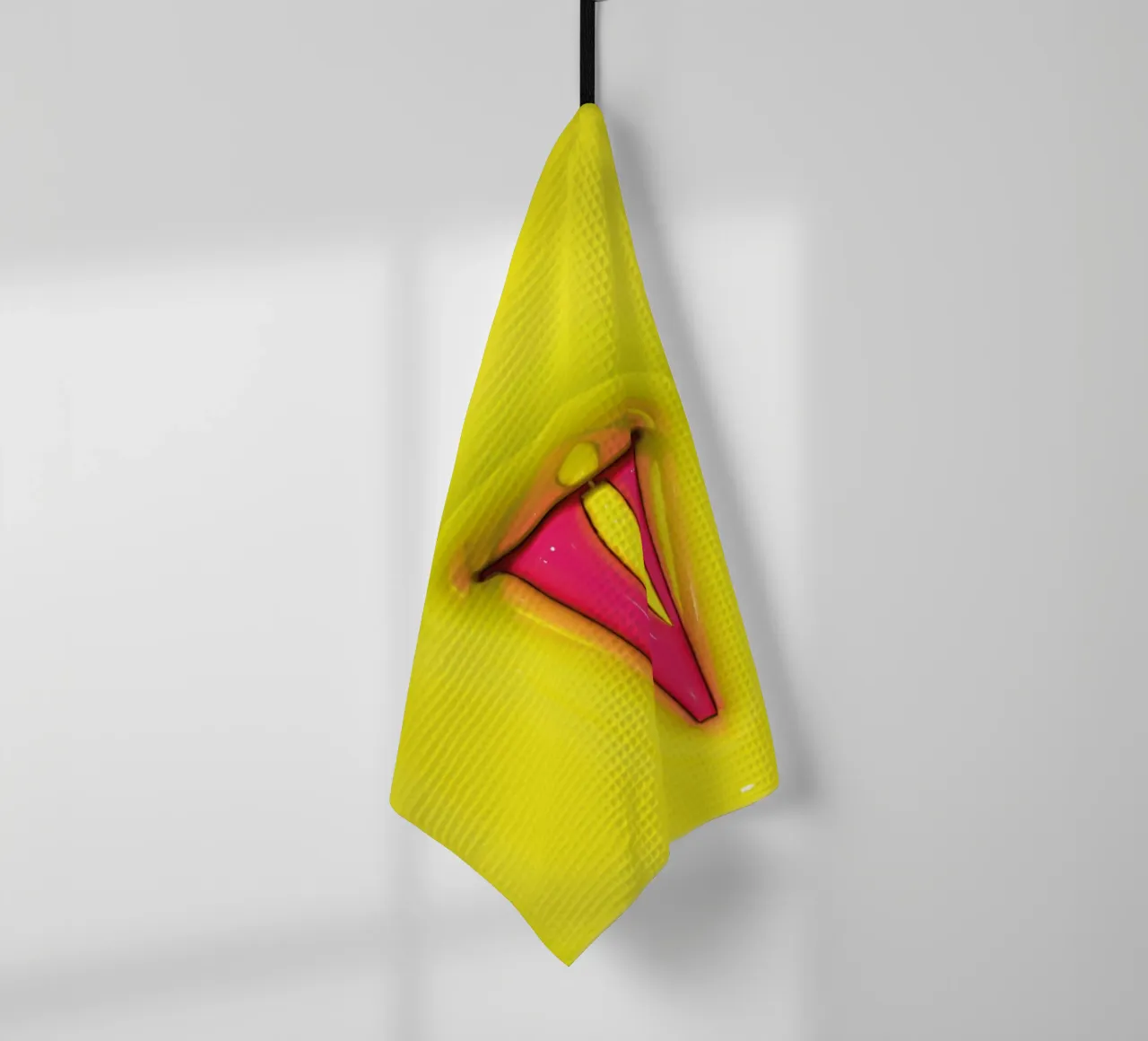 Bubblegum Inflate Initials V Green canovaccio da cucina da Malou-Studio