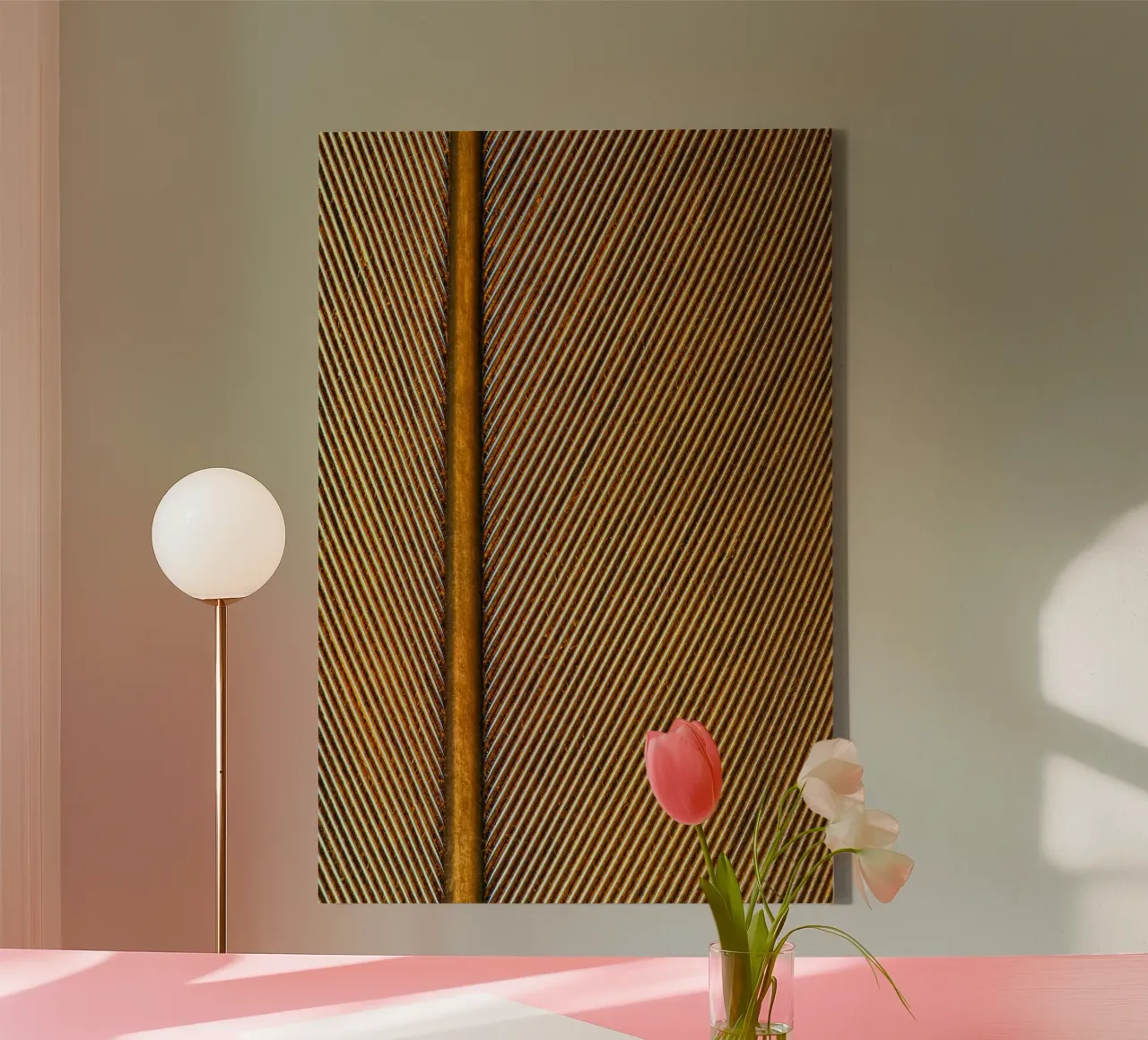 Grace in Every Detail – Close-Up of a Feather tela da Curious Collections by Marielle Leenders
