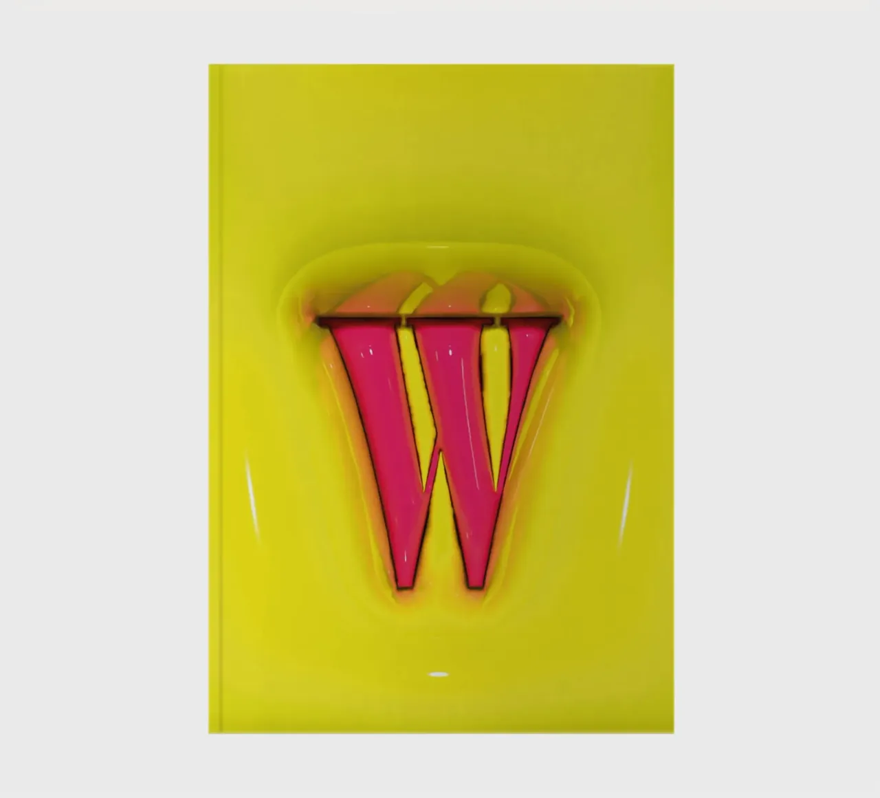 Bubblegum Inflate Initials W Green notebook by Malou-Studio