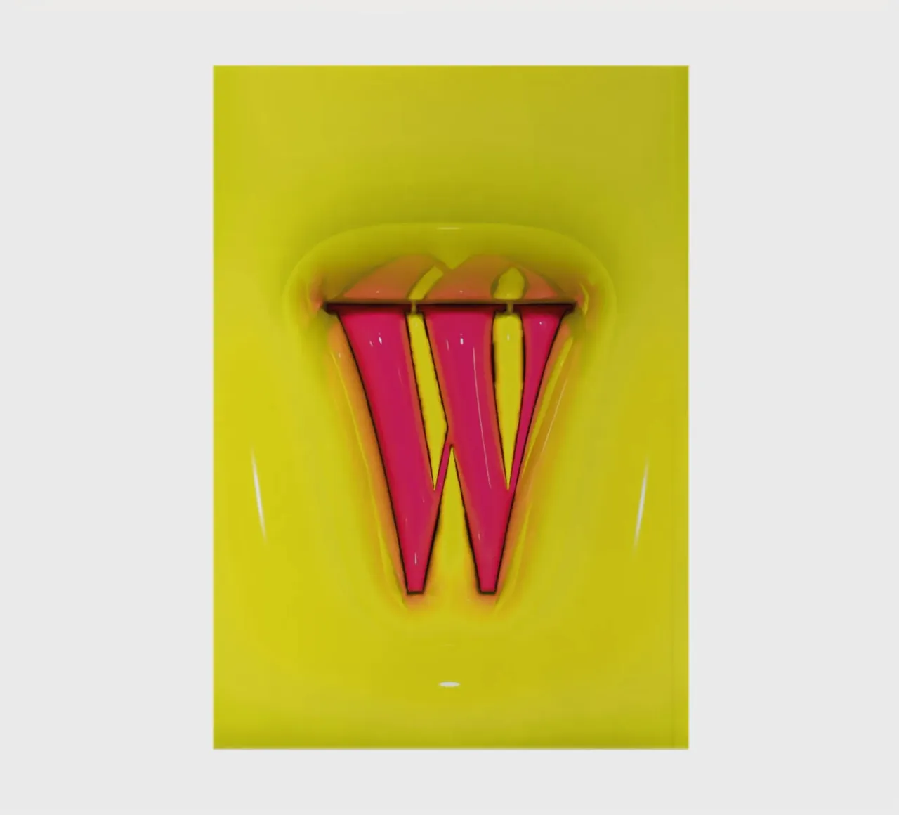 Bubblegum Inflate Initials W Green notebook by Malou-Studio