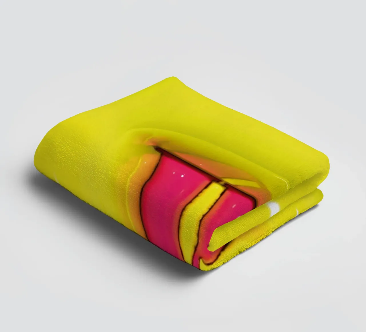 Bubblegum Inflate Initials W Green towel by Malou-Studio