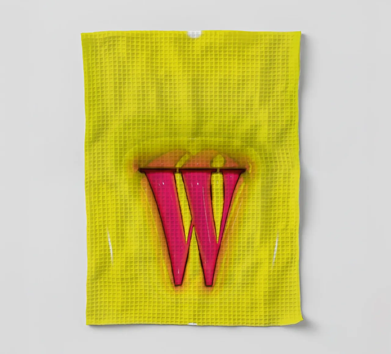 Bubblegum Gonflable Initiales W Vert torchon de Malou-Studio