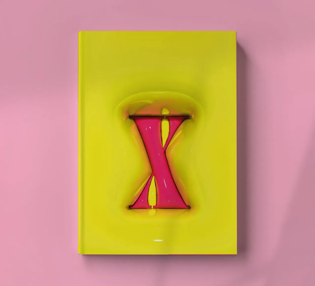 Bubblegum Inflate Initials X Green notebook by Malou-Studio