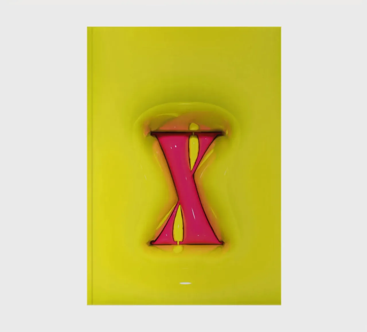 Bubblegum Inflate Initials X Green notebook by Malou-Studio