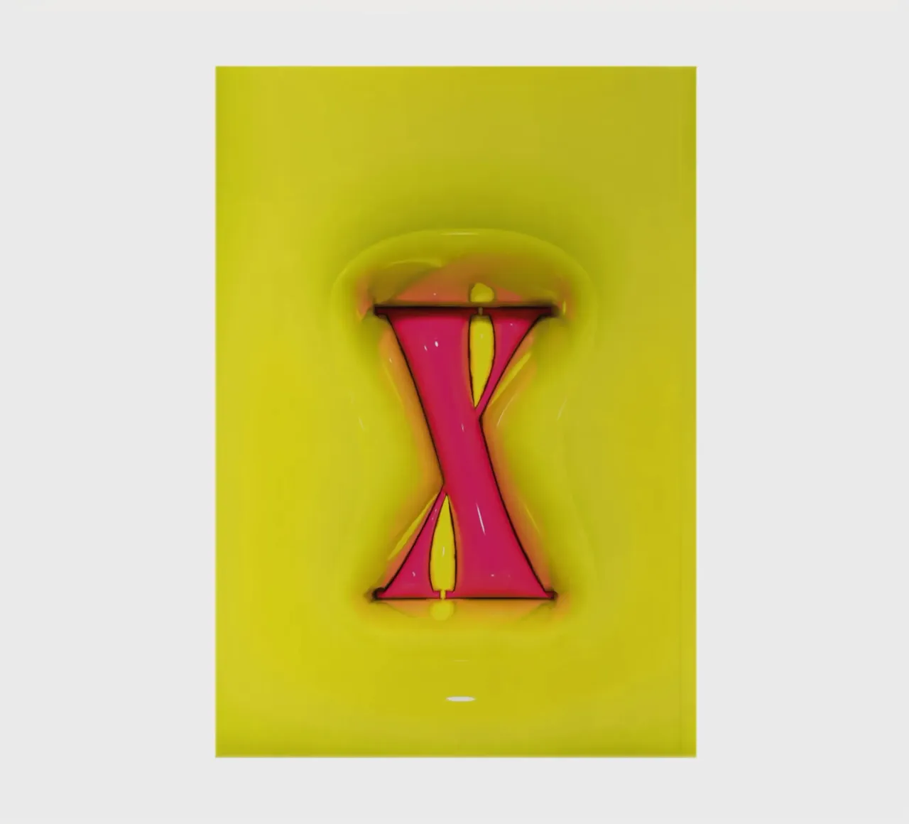 Bubblegum Inflate Initials X Green notebook by Malou-Studio