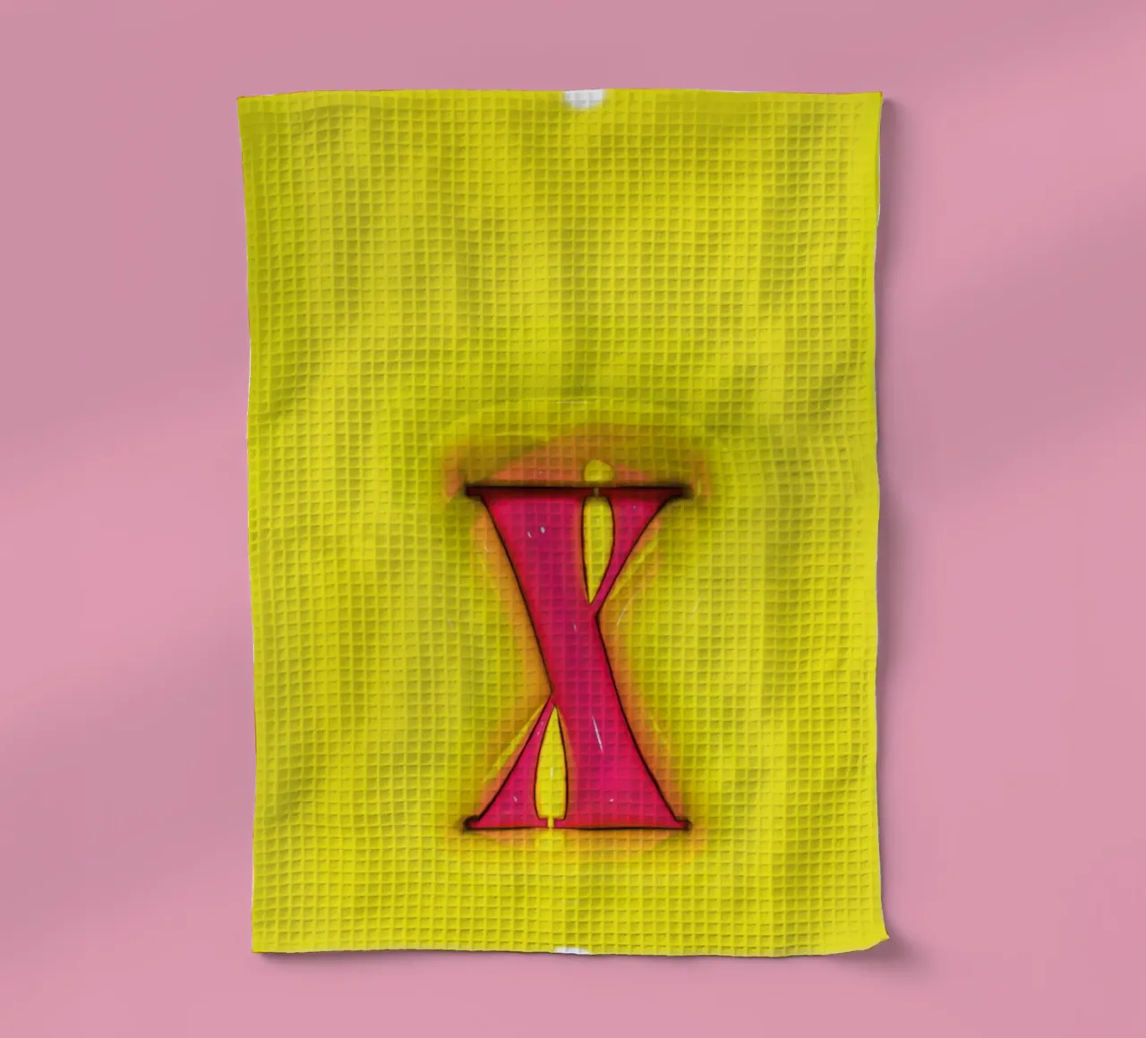 Bubblegum Gonflable Initiales X Vert torchon de Malou-Studio