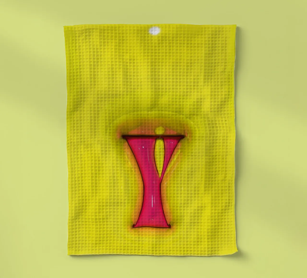 Bubblegum Gonfler Initiales Y Vert torchon de Malou-Studio