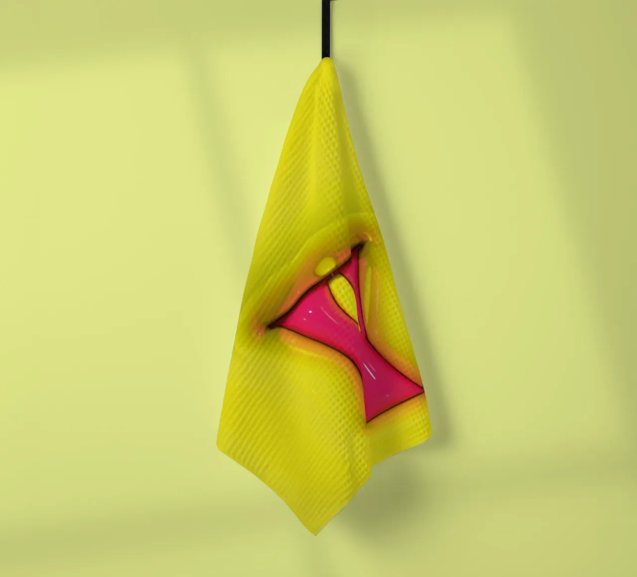 Bubblegum Gonfler Initiales Y Vert torchon de Malou-Studio