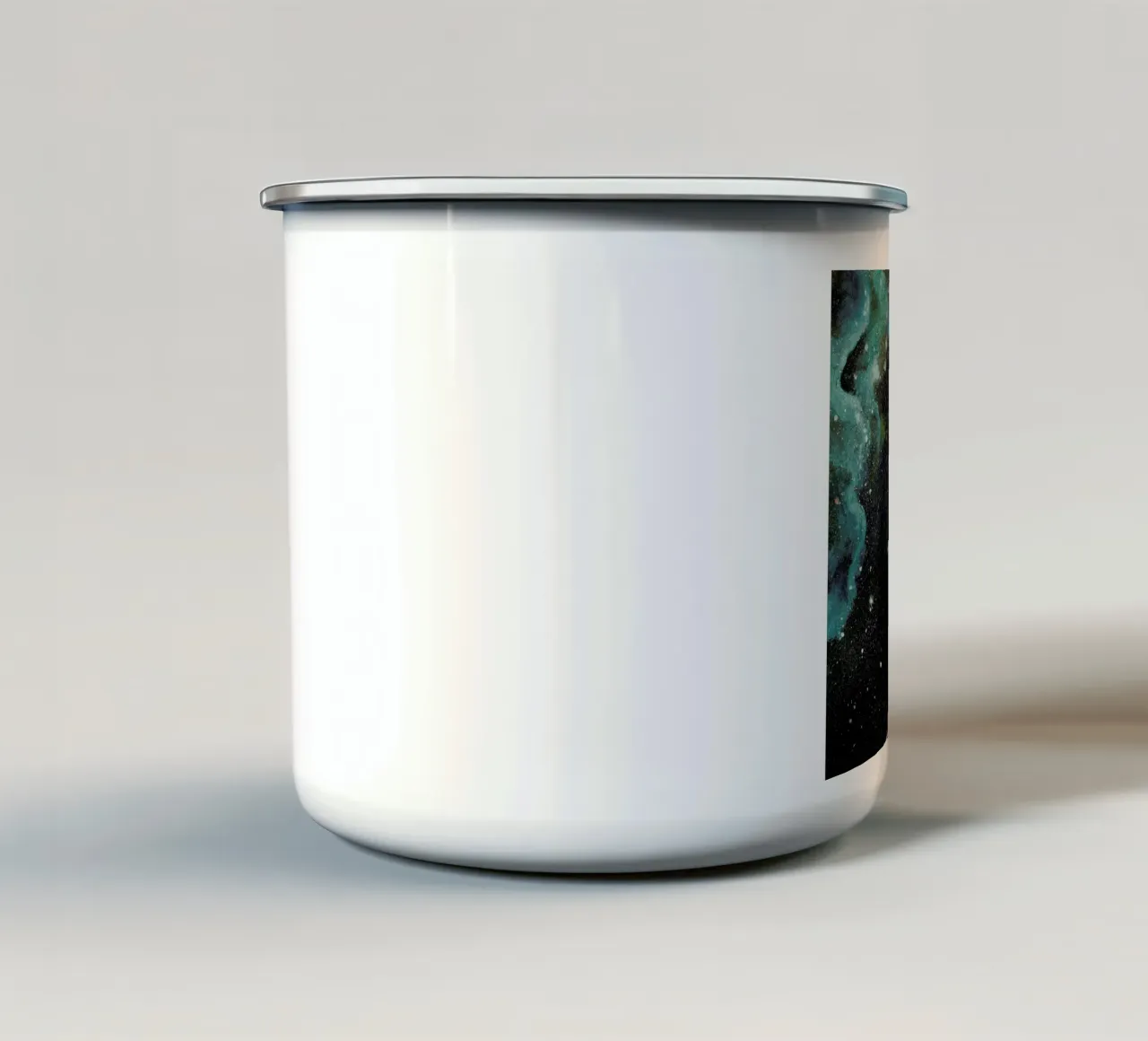 Donut Dimension tazza in smalto da Jared Yamahata