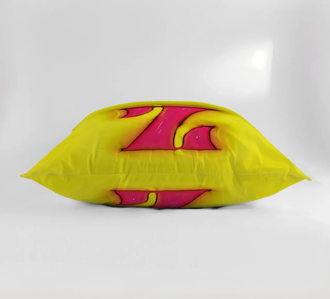 Bubblegum Inflate Initials Z Green decorative cushion by Malou-Studio