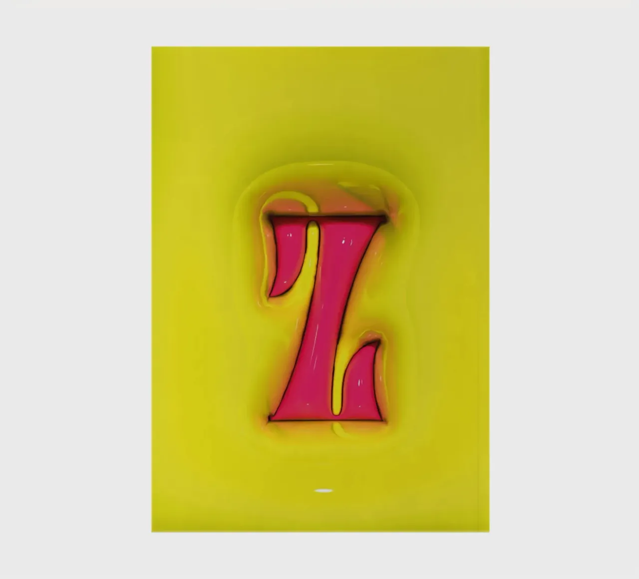 Bubblegum Inflate Initials Z Green notebook by Malou-Studio