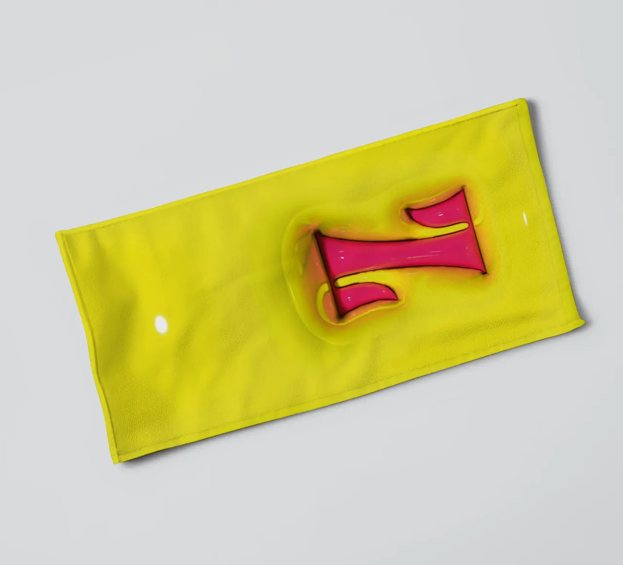 Bubblegum Inflate Initials Z Green towel by Malou-Studio