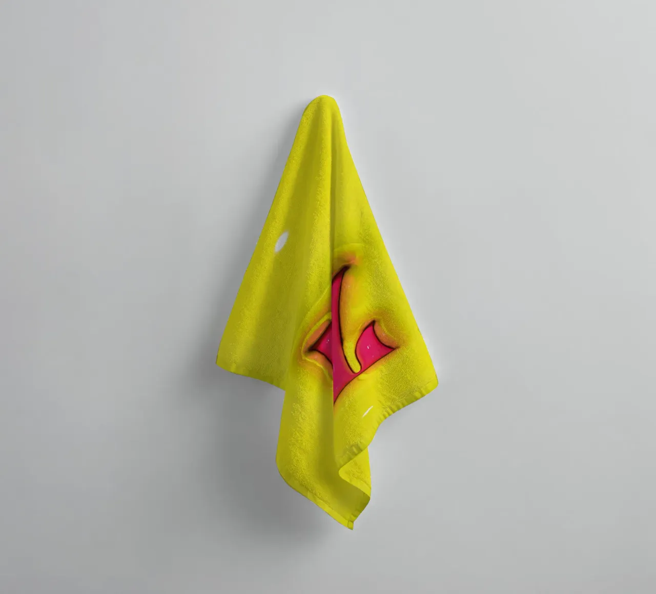 Bubblegum Inflate Initials Z Green towel by Malou-Studio