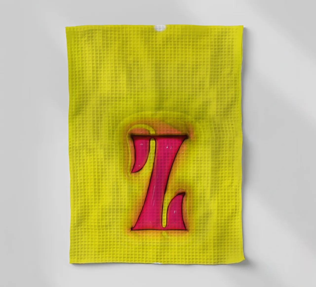 Bubblegum Gonflable Initiales Z Vert torchon de Malou-Studio