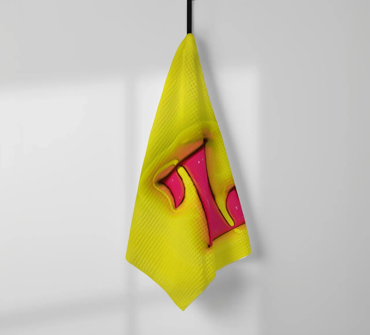 Bubblegum Gonflable Initiales Z Vert torchon de Malou-Studio