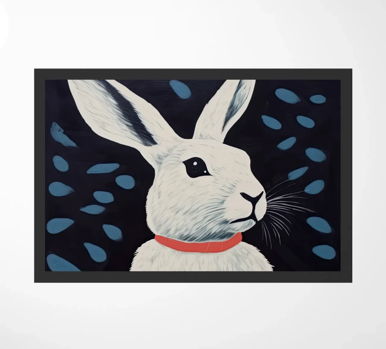 Midnight Rabbit doormat by DaarbyN