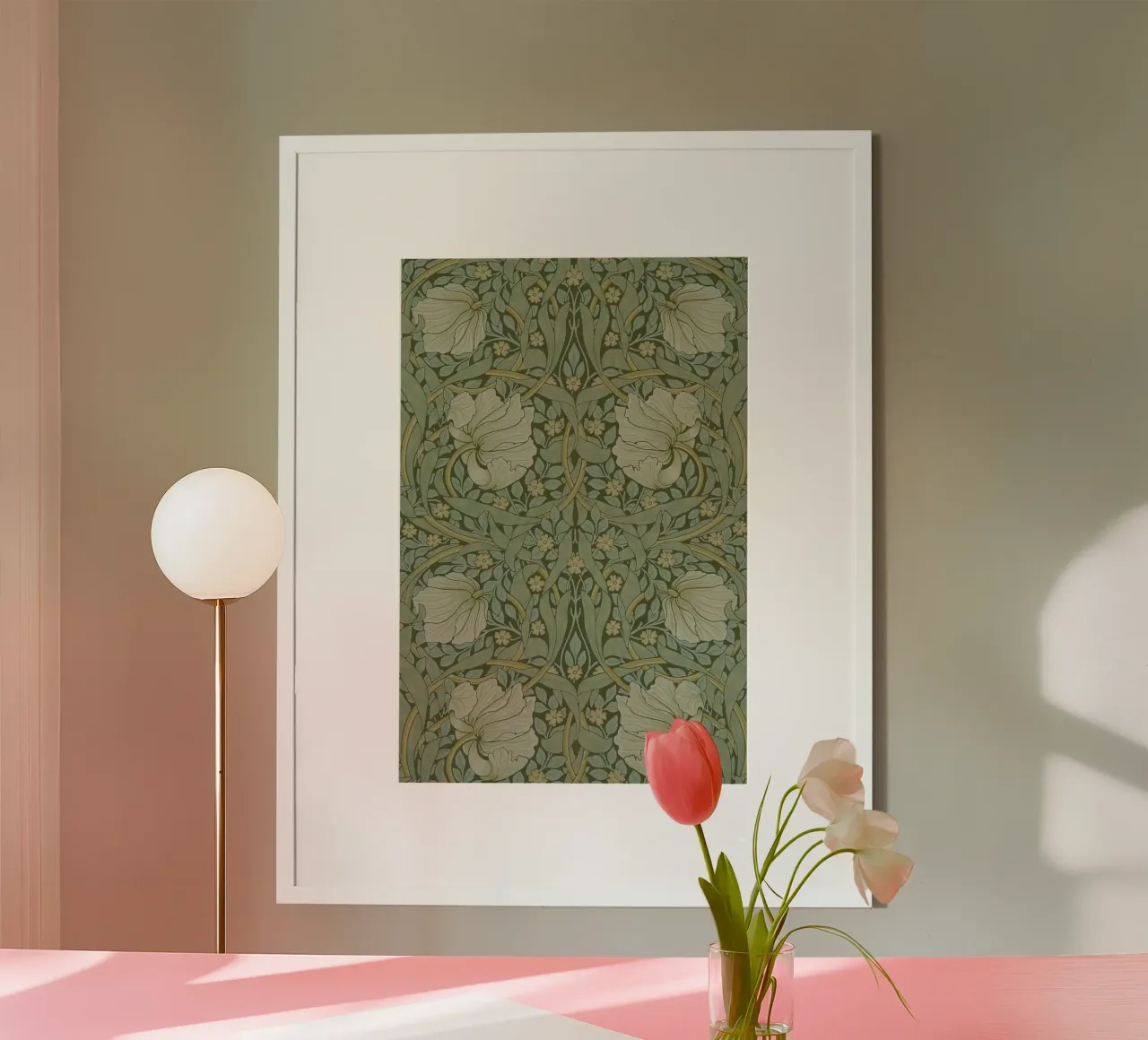 William Morris - pimpernel poster con telaio in alluminio da William Store
