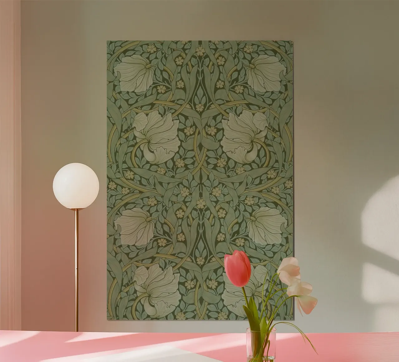 William Morris - pimpernel poster con telaio in alluminio da William Store