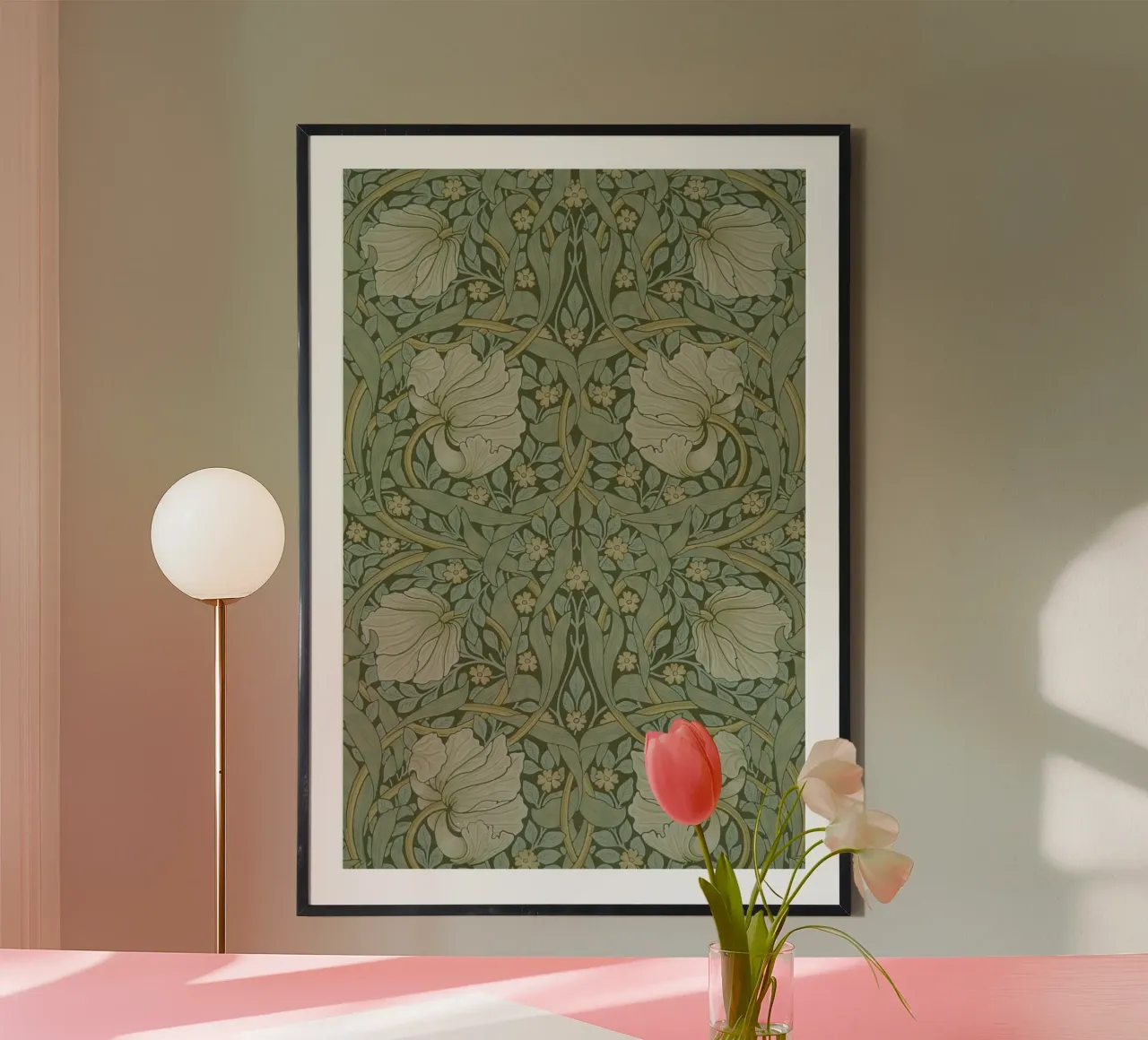 William Morris - pimpernel poster con telaio in alluminio da William Store
