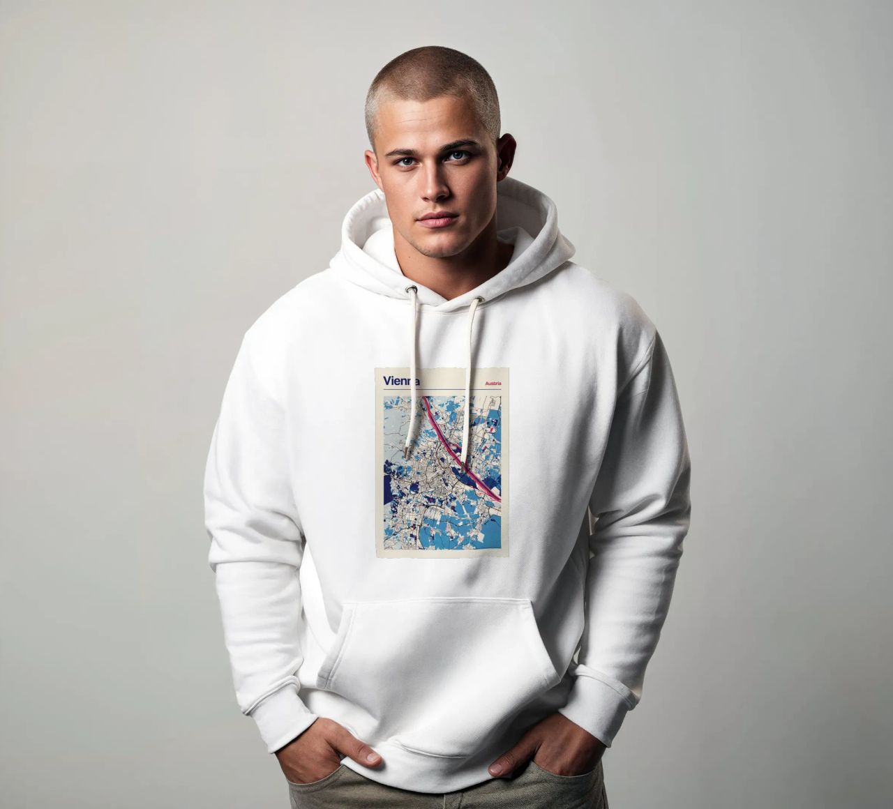 Milchiges Wien Hoodie von MOOODZART