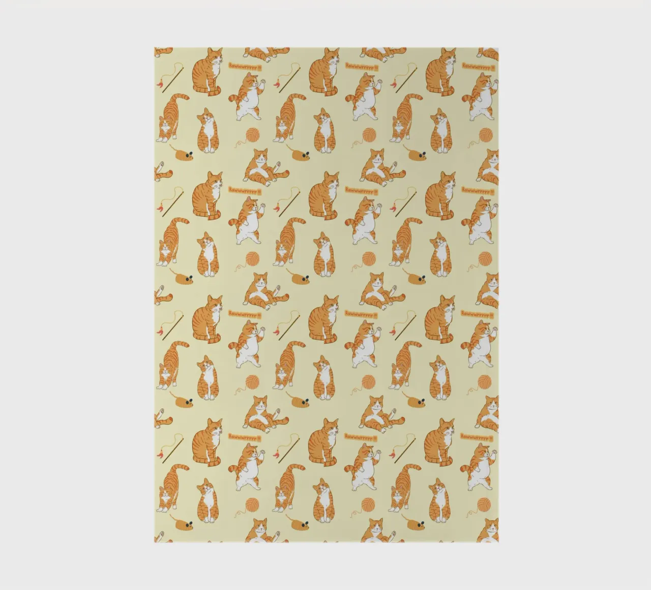 cute orange cat pattern notebook by berwies design