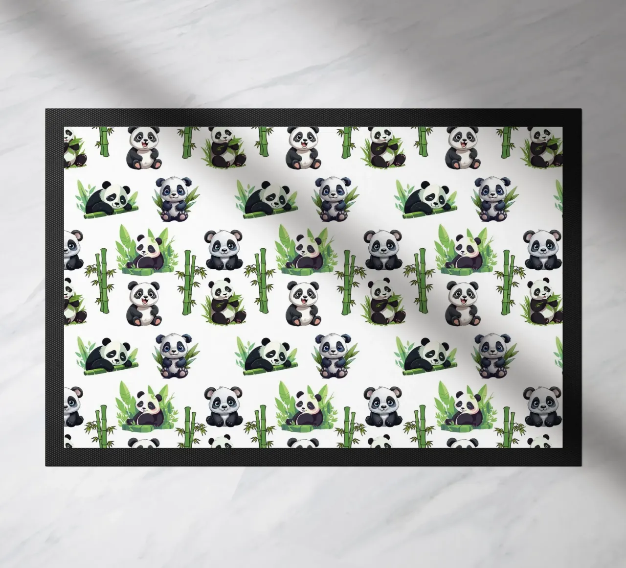 cute panda pattern doormat by berwies design